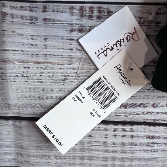 Raisins Curve Swim Skirt Bottom Black - Picture 2 of 7